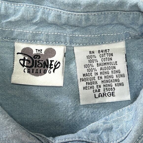 Vintage Disney Catalog Winnie the Pooh Embroidered Denim Shirt Women’s Large - Picture 5 of 6
